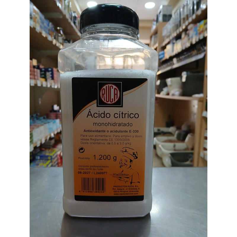 Acido cítrico  bote 1,200 grs