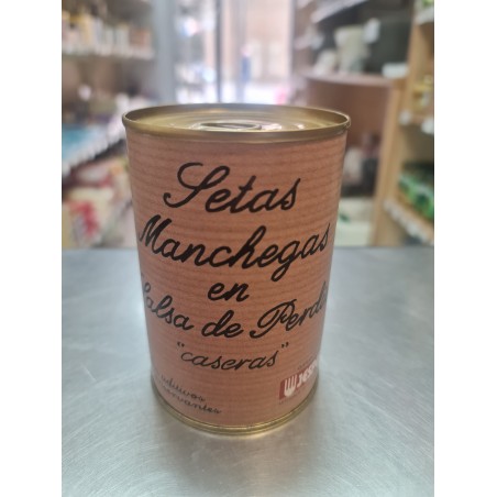 Setas manchegas en salsa de perdiz